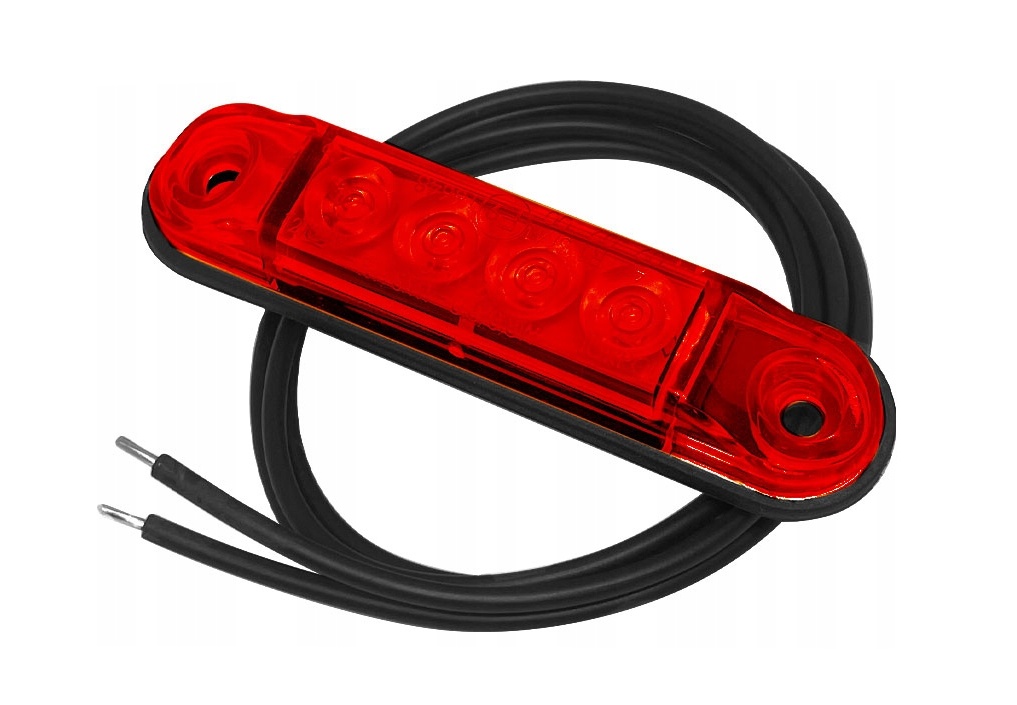 Svítilna poziční LED 12/24V červená 77,5 x 18,5mm Horpol
