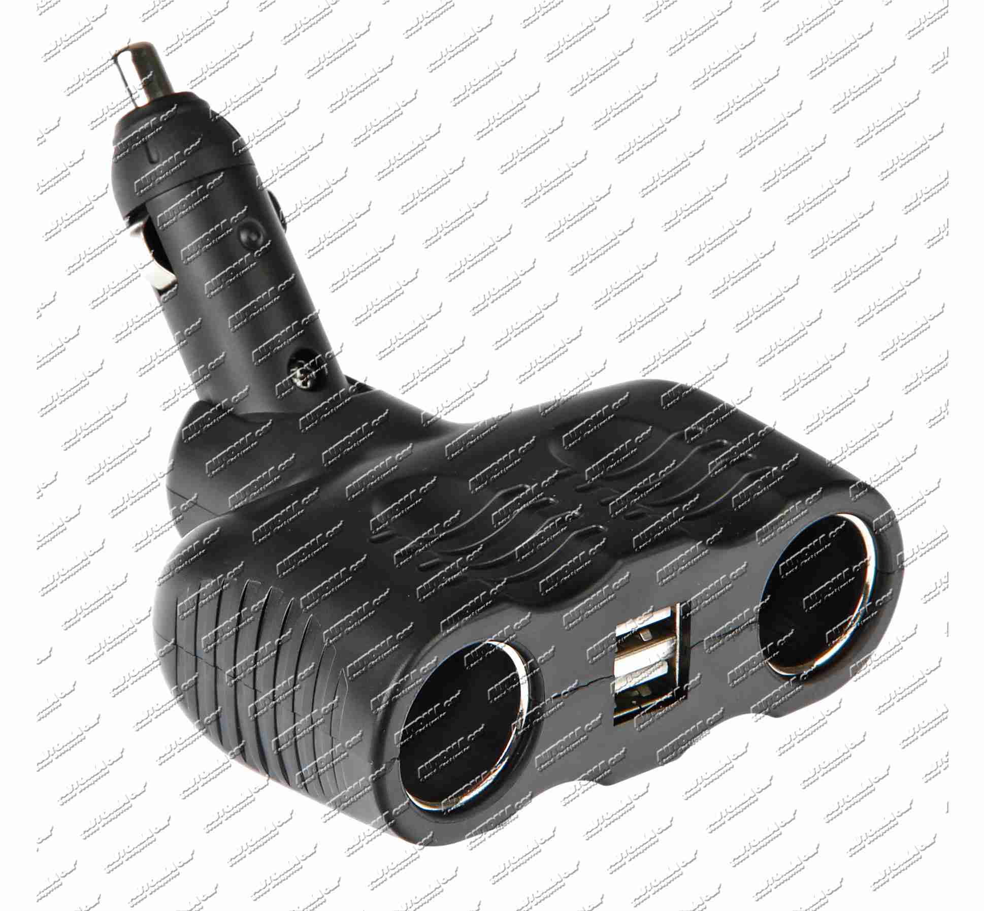 Rozdvojka zásuvky 12/24V max.10A + 2 x USB max2A polohovatelná 