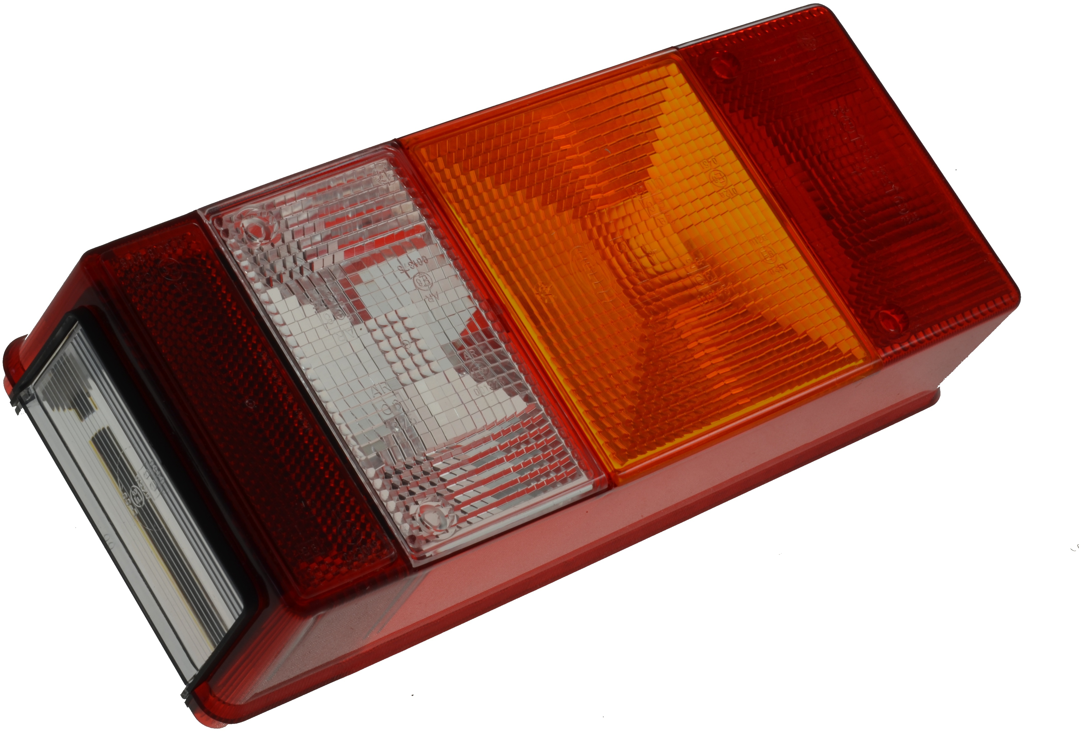 Sklo svítilny koncové Hella pravé Daf, Scania