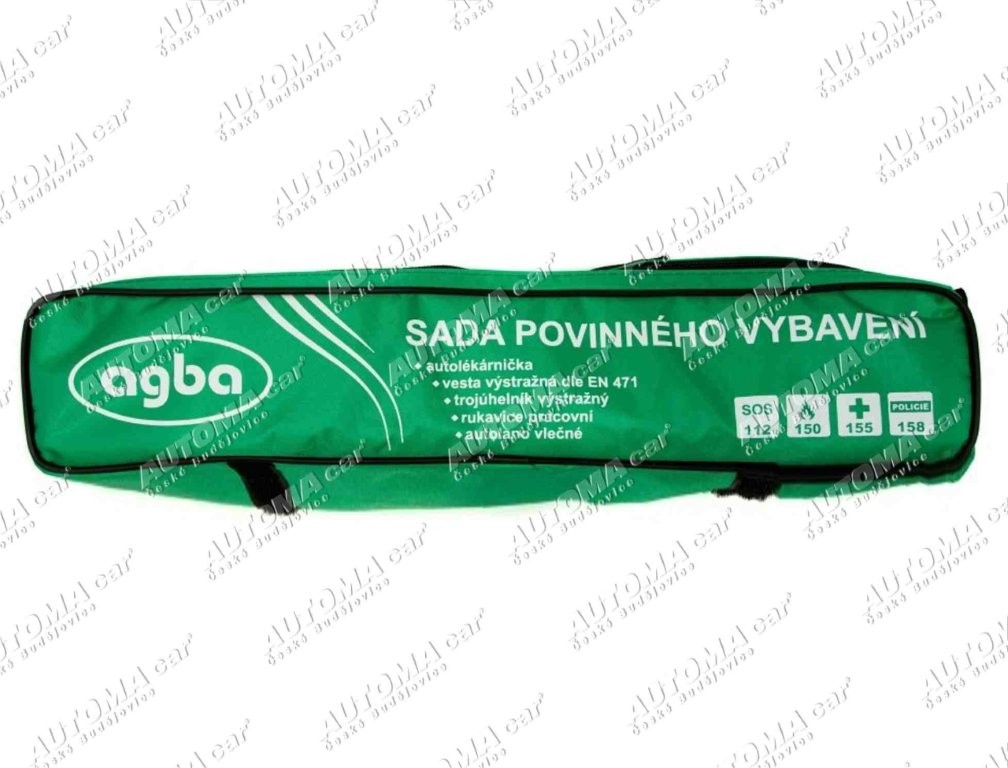 Lékárnička 182/2011 - sada povinného vybavení ( lékárnička, trojúhelník, lano, vesta, rukavice ) 