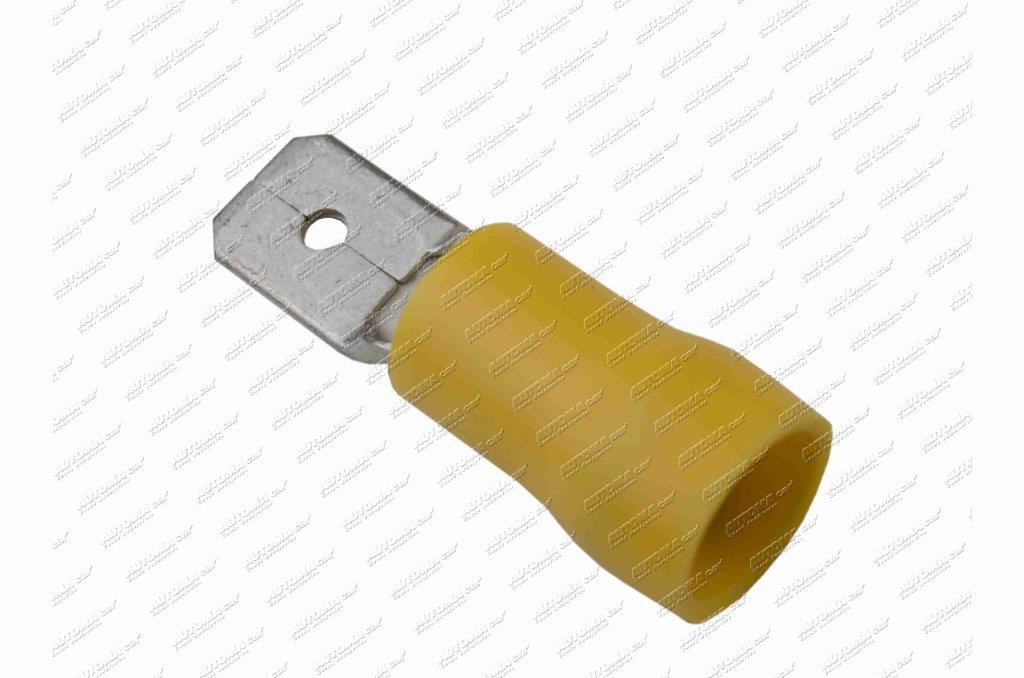 Konektor kolík 6,3 žlutý izolovaný /4-6mm²/