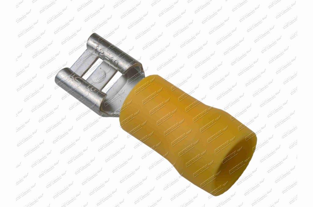 Konektor dutinka 6,3 žlutá izolovaná /4-6mm²/