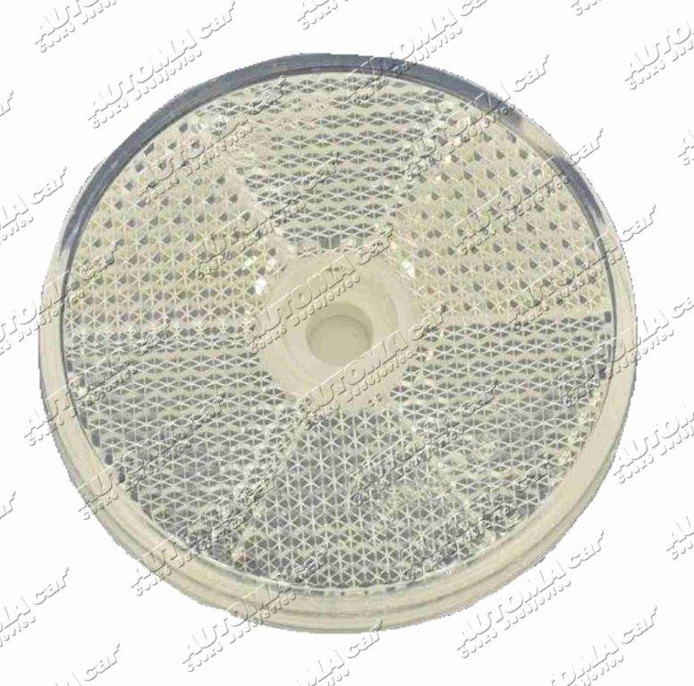 Odrazka bílá 80mm samolepící s otvorem