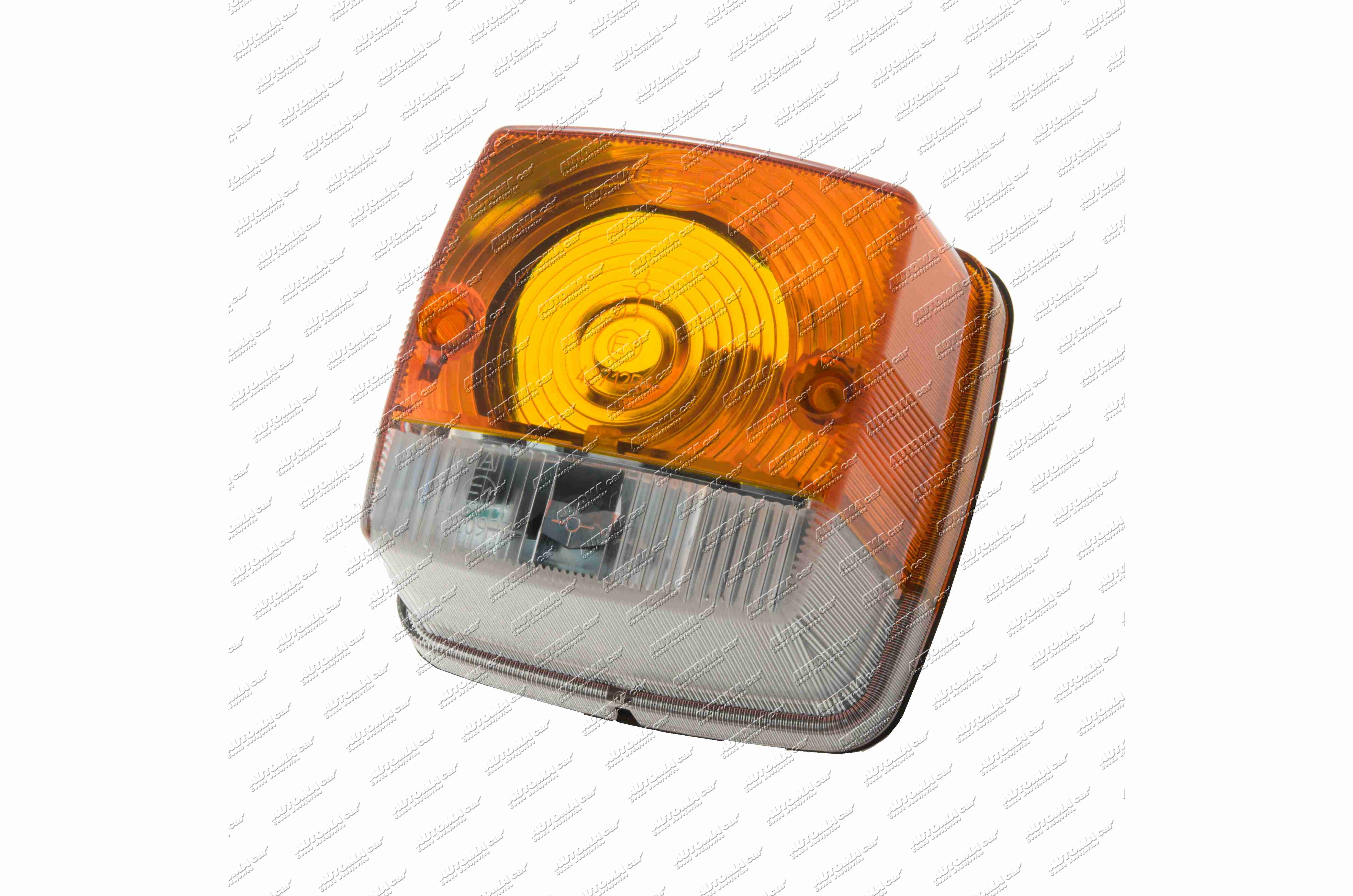 Svítilna poziční / blikač 84x84mm Hella bílo oranžová