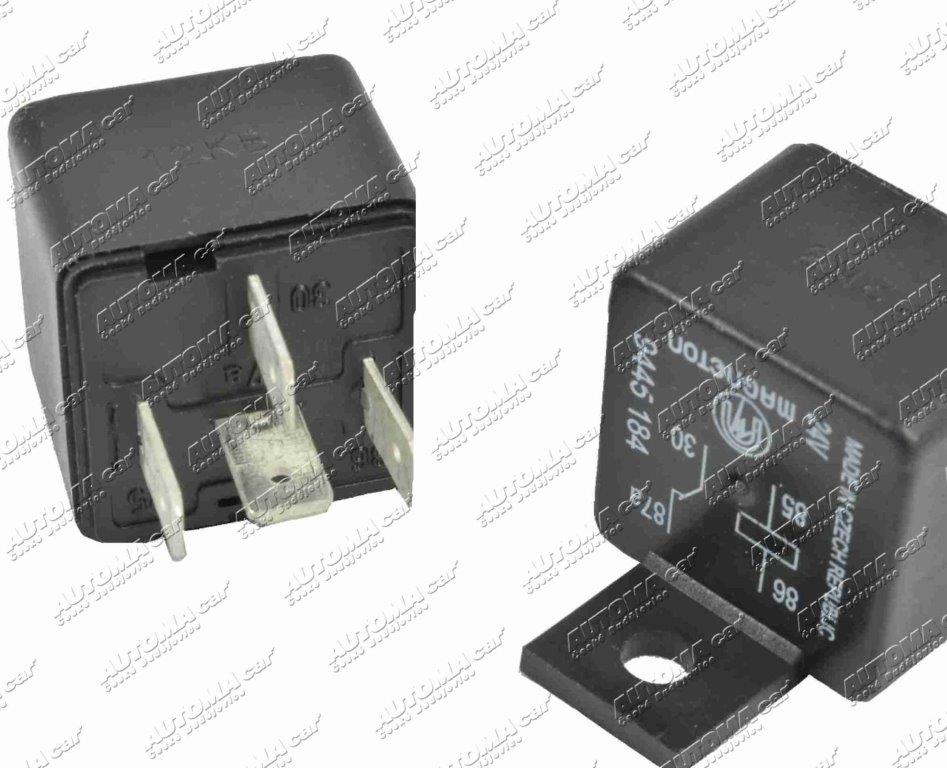 Relé 24V/10A rozpínací s držákem