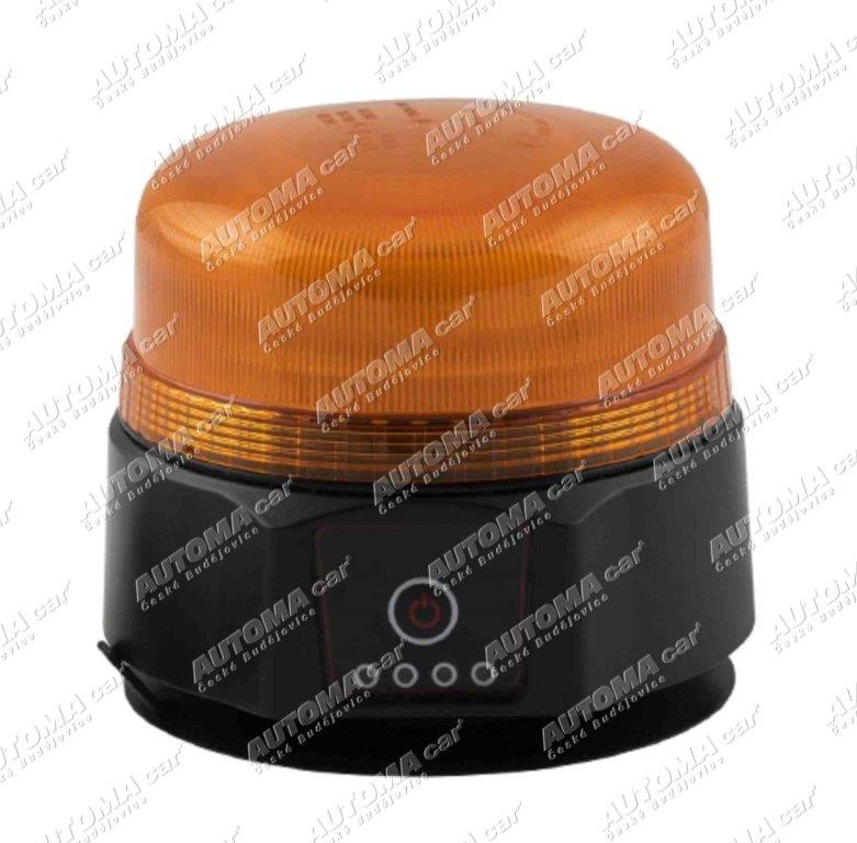 Maják oranžový LED magnet aku včetně kabelu USB / USB-C 