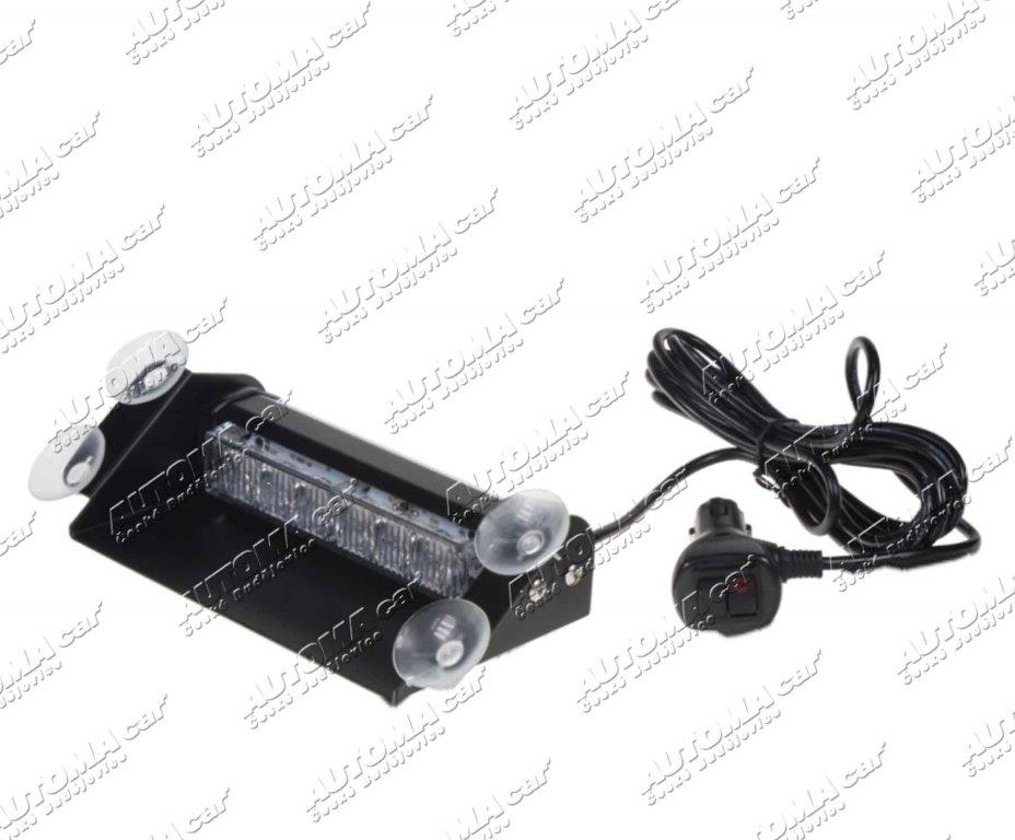 Svítilna výstražná LED 12/24V modrá vnitřní 210x53mm 