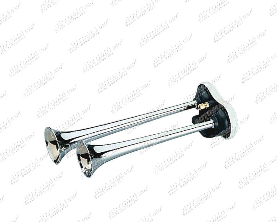 Houkačka vzduchová chrom dvojitá 390mm 118dB 