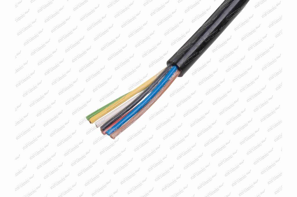 Kabel 7 žilový 6x1mm²+1x1,5mm² /rozlišený/ v plastu