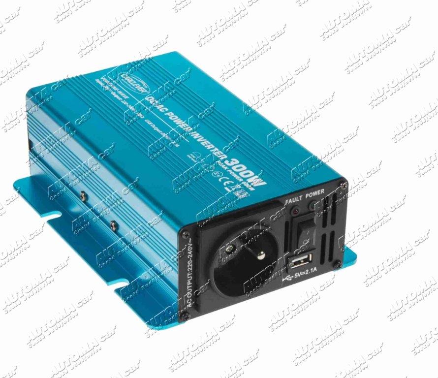 Měnič 24/230V 300W trvale čistá sinusoida