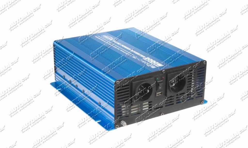 Měnič 12/230V 35psw2012D 2000W trvale čistá sinusoida