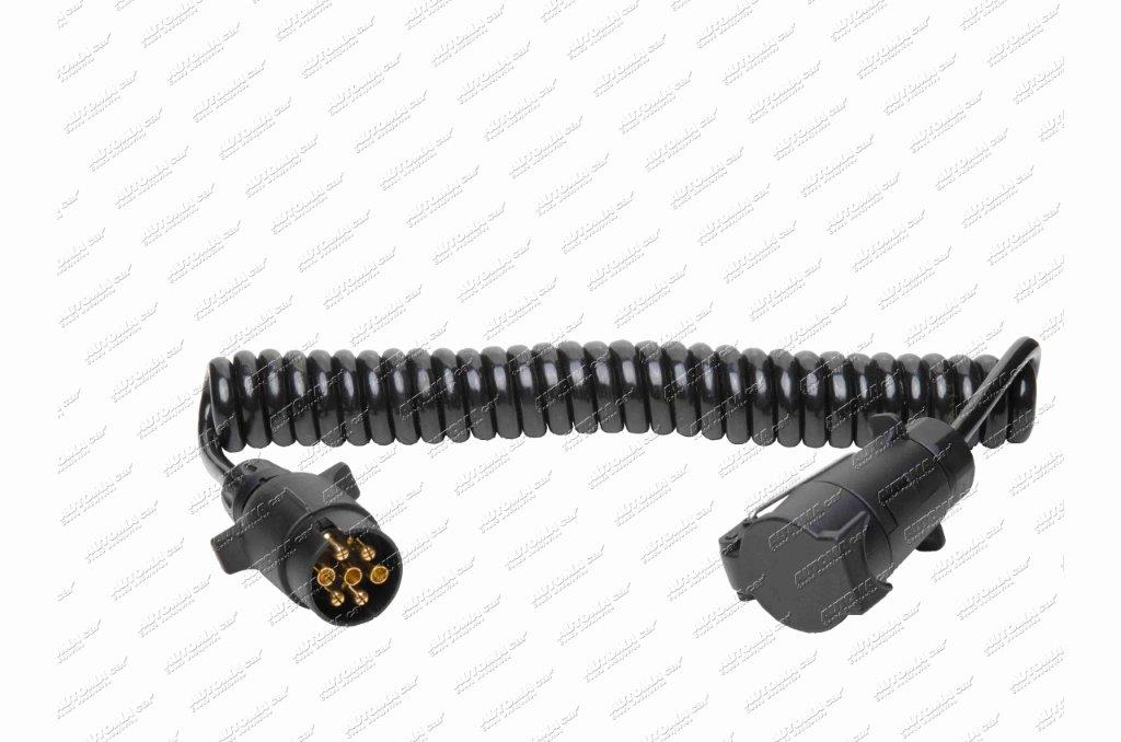 Kabel spirálový prodlužovací 7.pólový 3,5m 12V