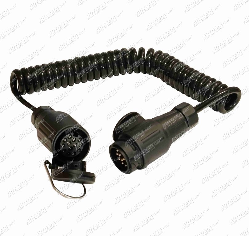 Kabel spirálový prodlužovací 13.pólový 3,5m 12V