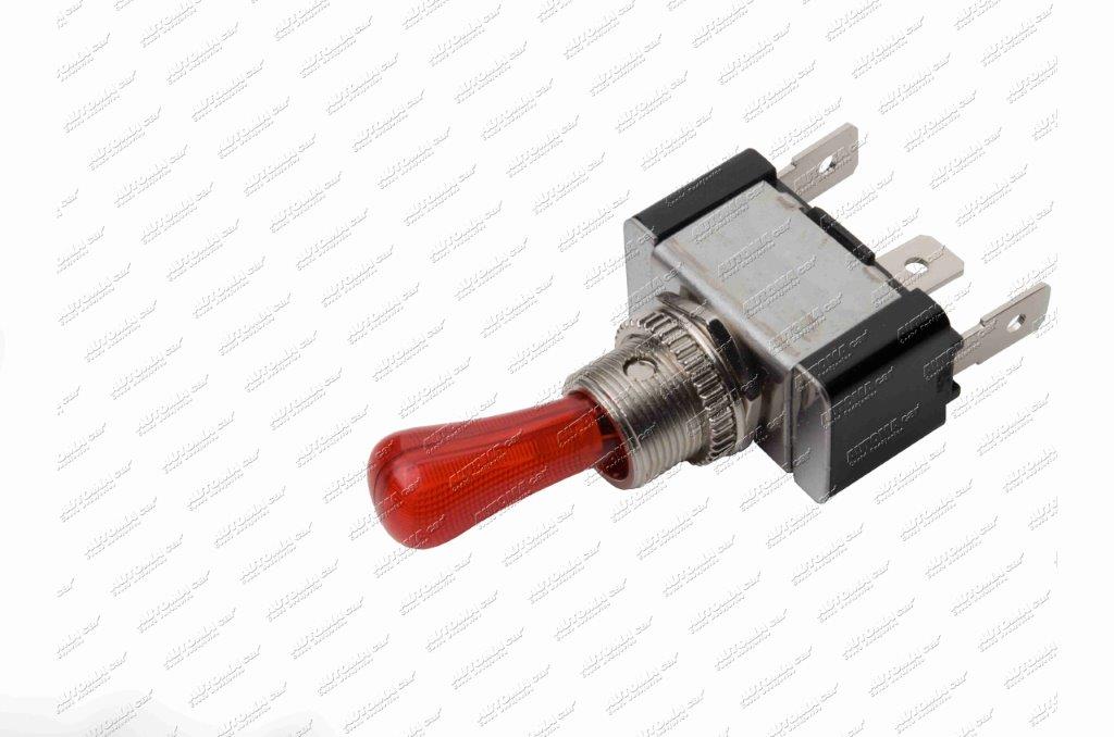 Spínač páčkový 12V/20A 24V/10A 0 - I červený