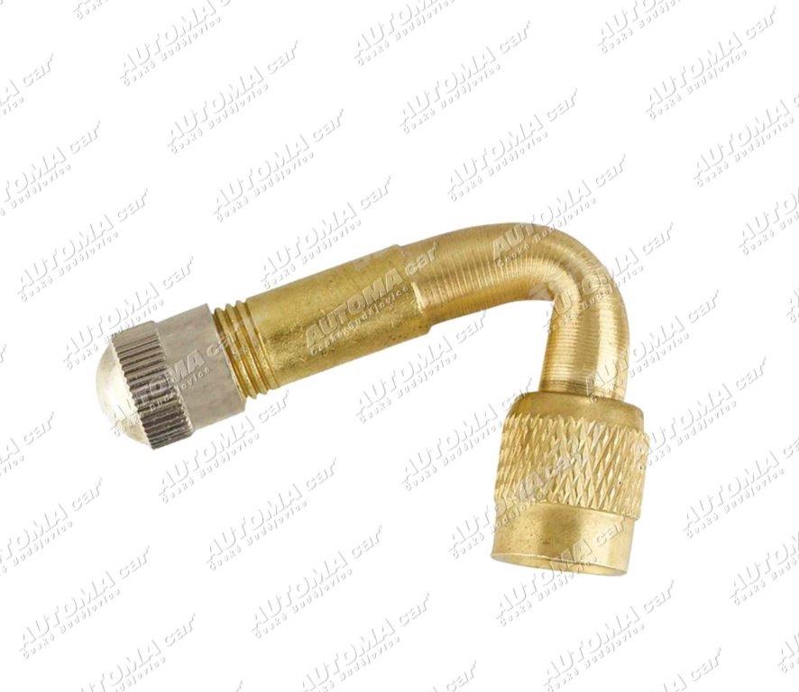 Prodloužení ventilku pneu kovové zahnuté 45°