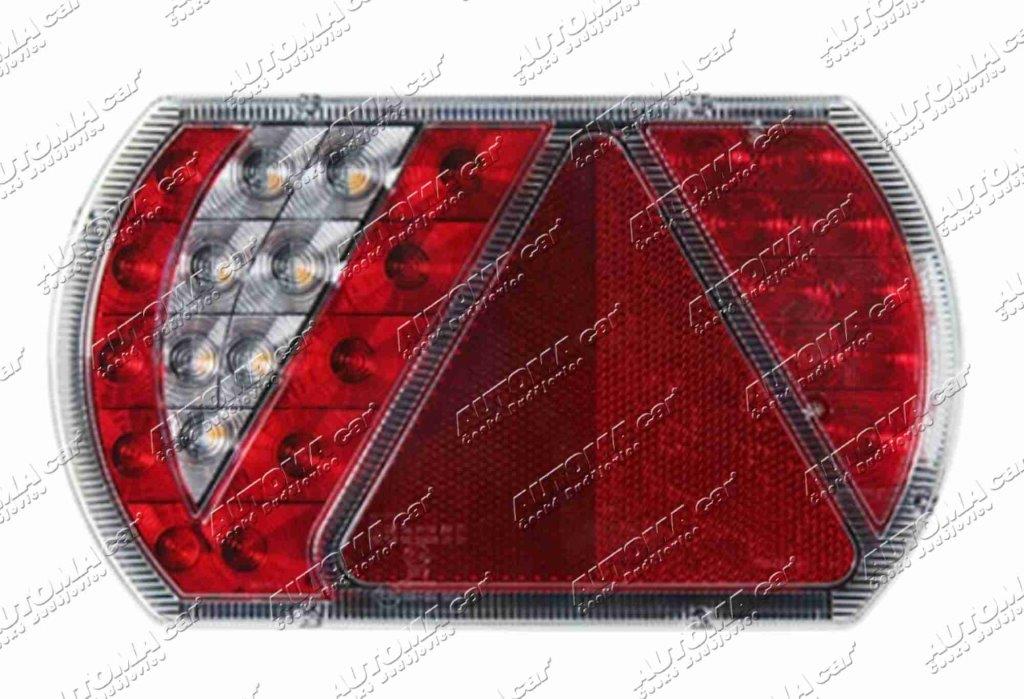 Svítilna koncová LED 12V levá s mlhovkou s 5. pólovým konektorem  