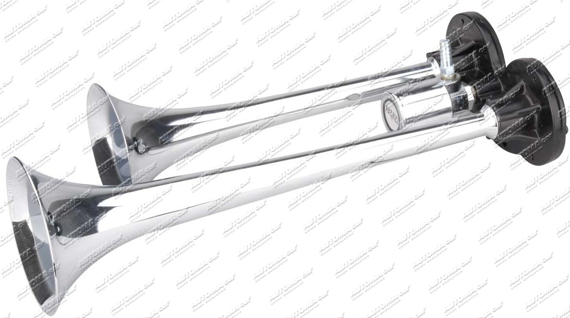 Houkačka vzduchová 12/24V chrom dvojitá 