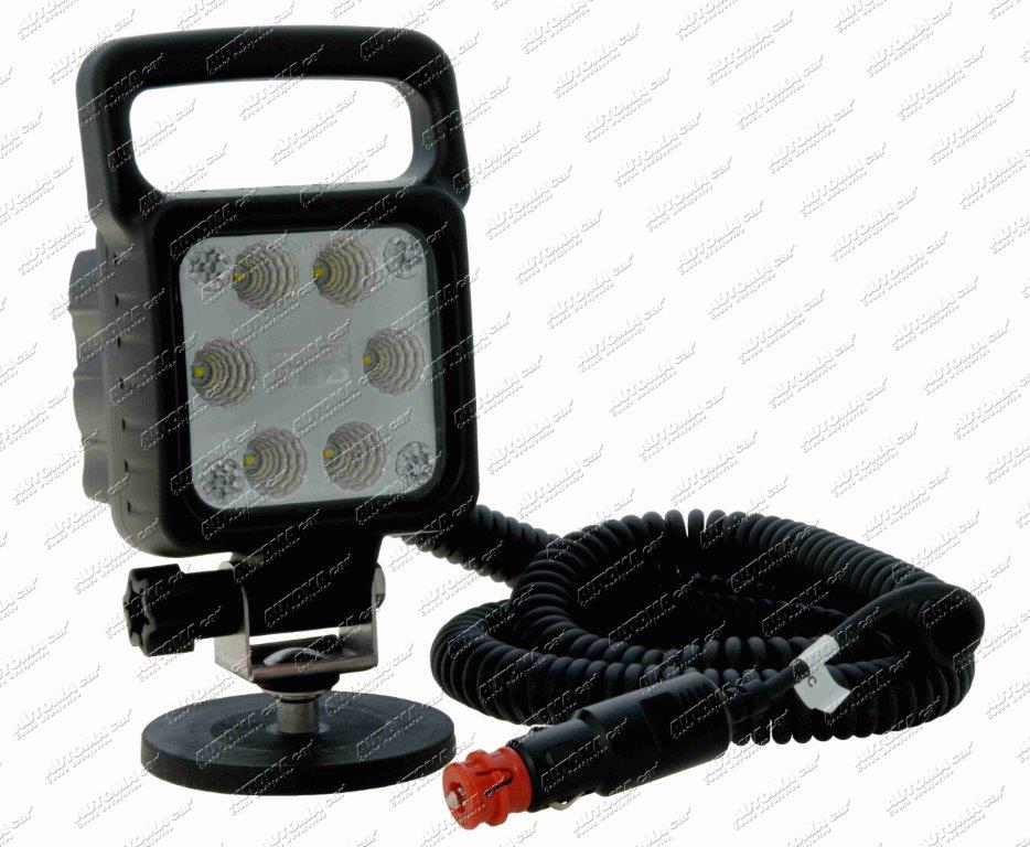 Světlomet pracovní LED 12-24V/24W 1500lm/100x100/ WESEM magnetický s vypínačem