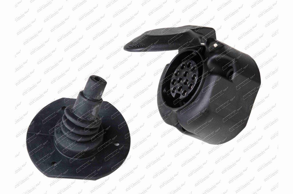 Zásuvka 13-pol s vypínáním mlhového světla 12V+ podložka JAEGER