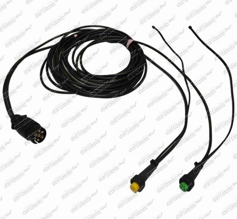 Kabeláž přívěsného vozíku 7.pól. 7m + 2x kabel 0,5m 2x0,75mm² 