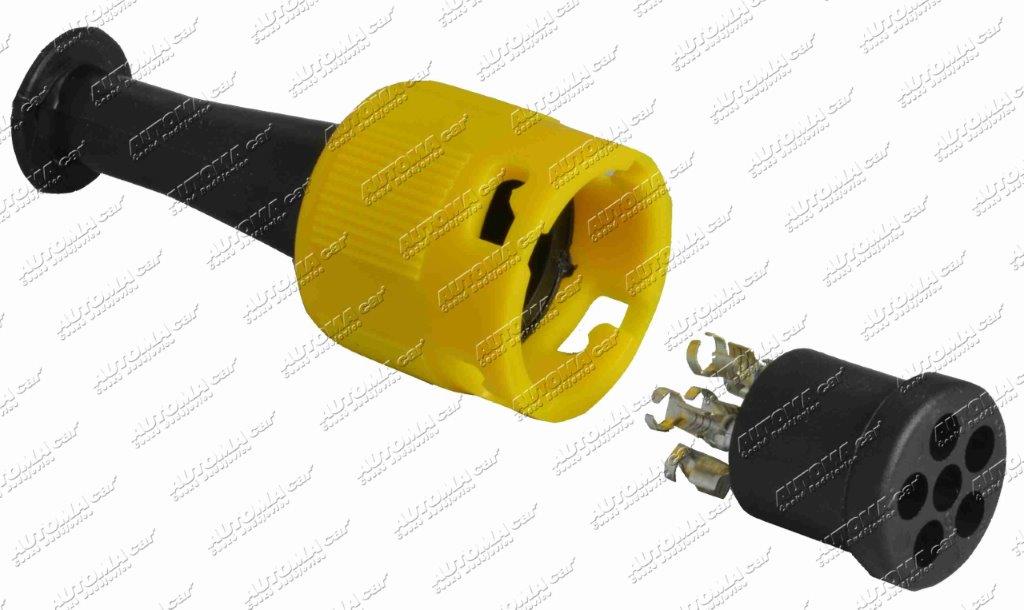 Konektor svítilny levé žlutý 6.pólový - zásuvka