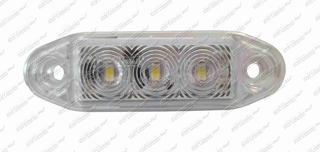 Svítilna obrysová bílá LED 12/24V 78x23mm s kabelem 4m