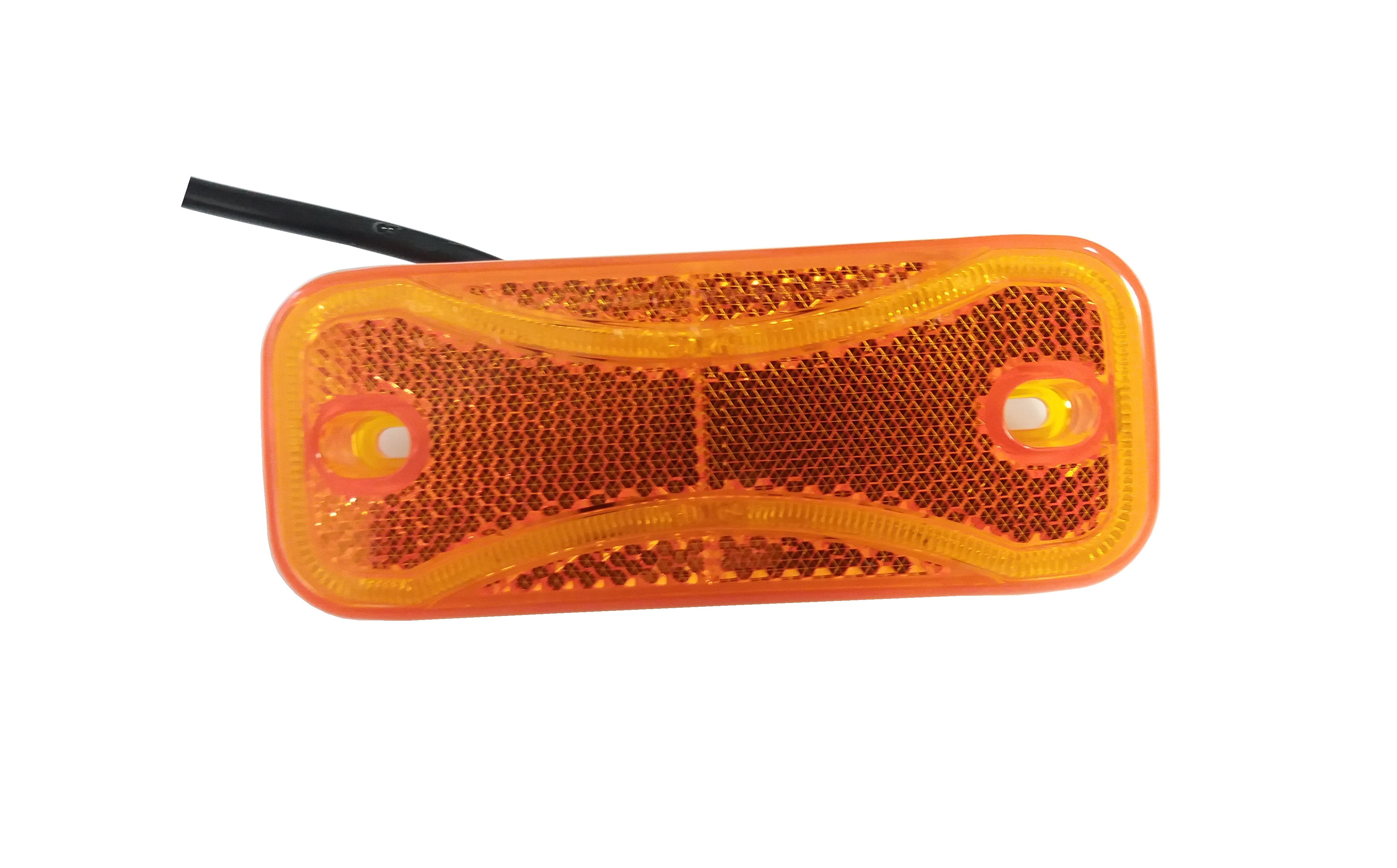 Svítilna oranžová LED 12/24V s kabelem 1,5m PaR nácvak 116x47mm rozteč 85mm