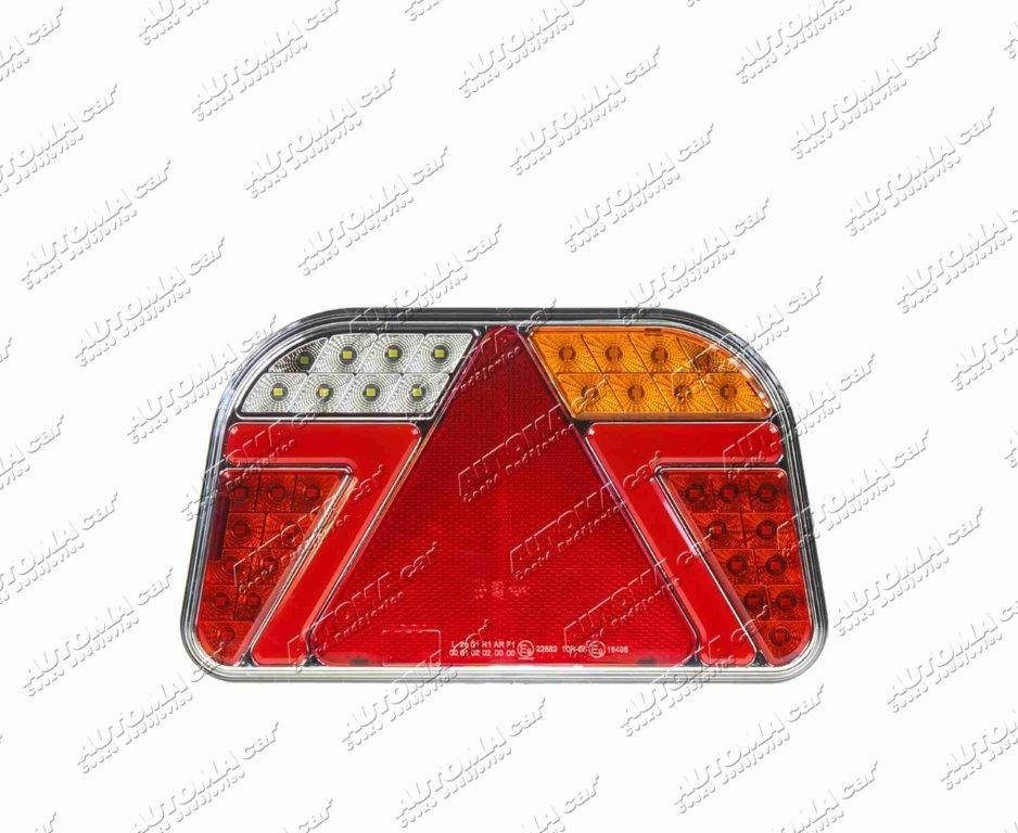 Svítilna koncová LED 12/24V pravá s mlhovkou, couvačkou a SPZ 