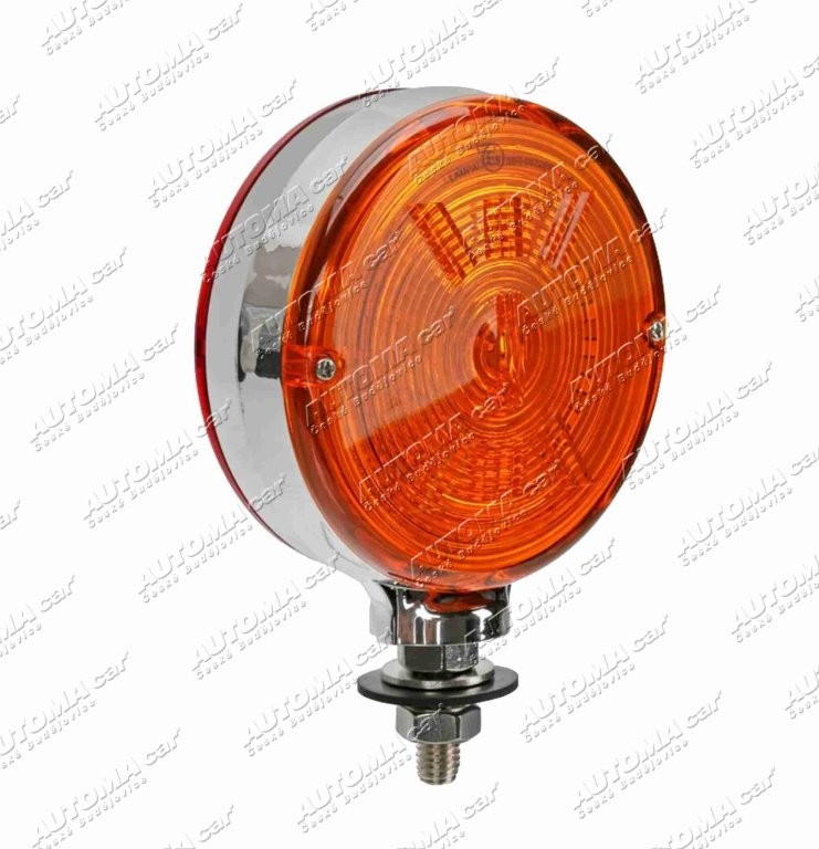 Svítilna červeno/oranžová ( stálé světlo / přerušované světlo ) LED 12/24V 54 LED Ø 105mm