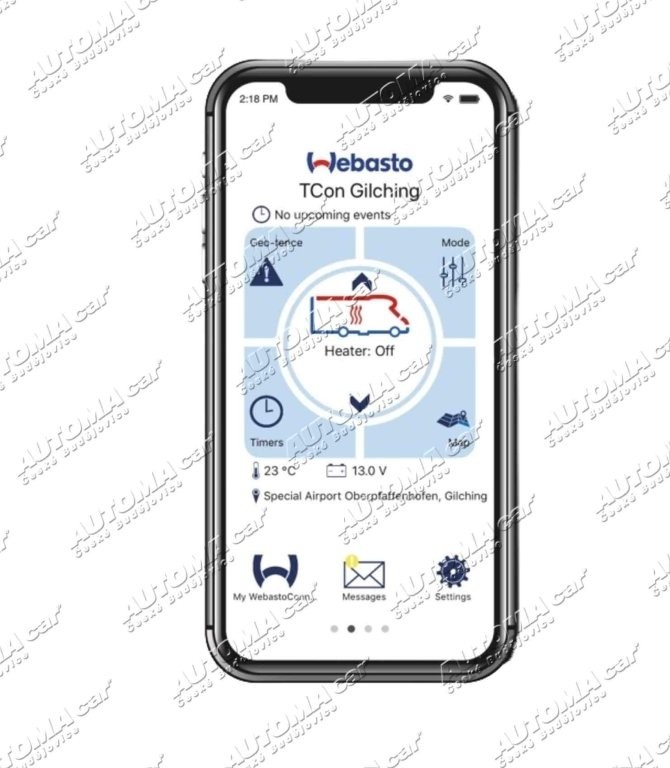 Ovládání topení Webasto ThermoConnect TCON2 včetně tlačítka 