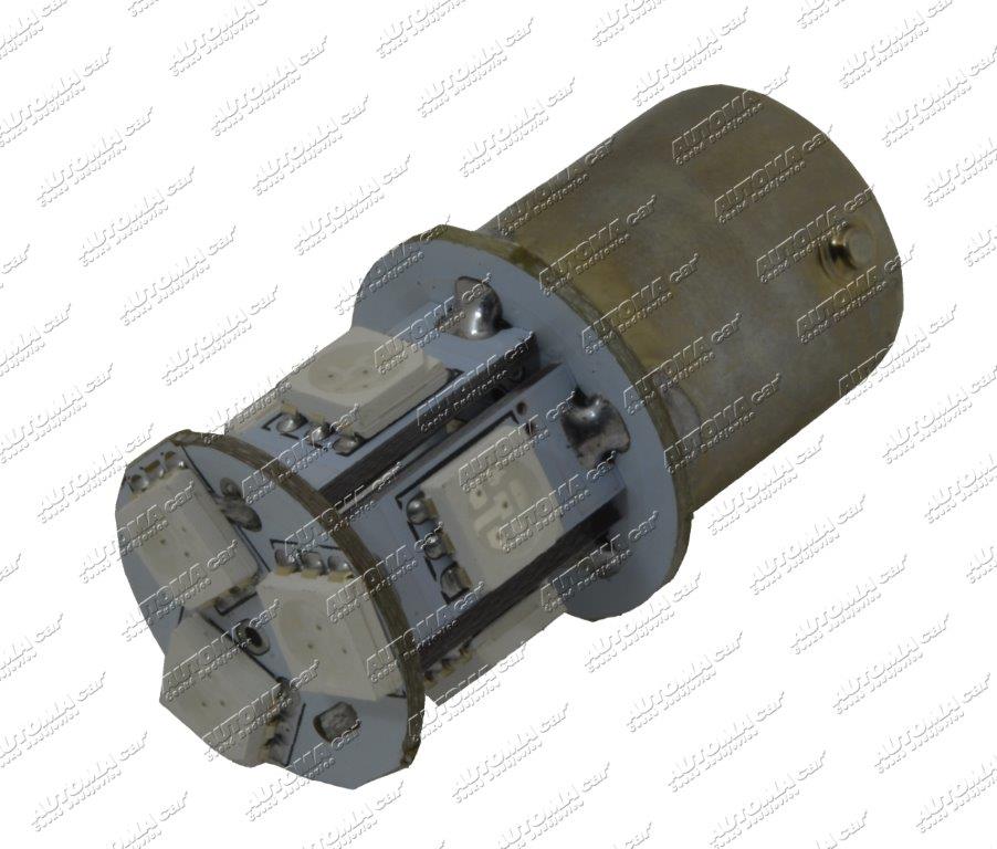 Žárovka LED 12-24V/5W červená Ba15s