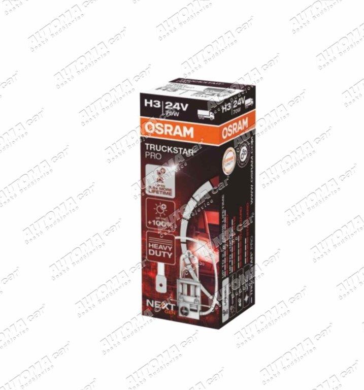Žárovka 24V/H3 70W TRUCKSTAR PRO o 100% více světla, 2x delší životnost, otřesuvzdorná