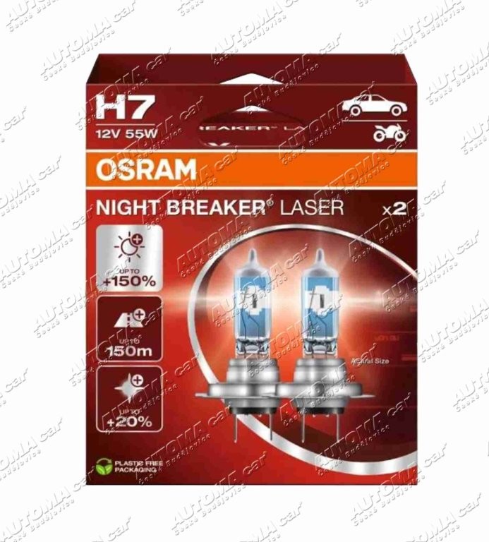Žárovka 12V/H7 55W NIGHT BREAKER LASER sada