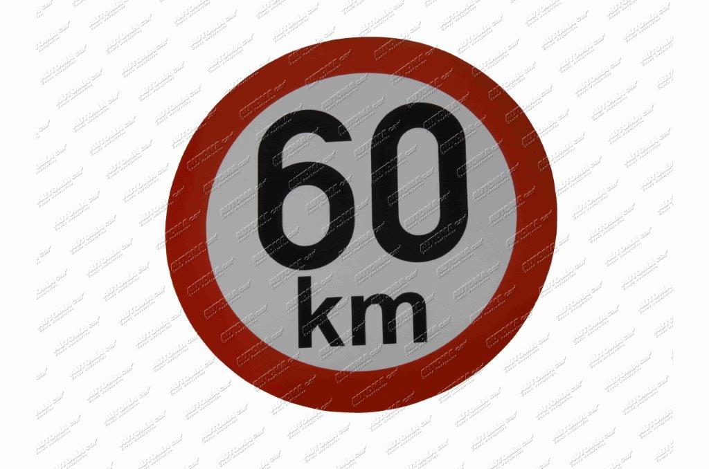 Rychlost 60km samolepící Ø 20cm