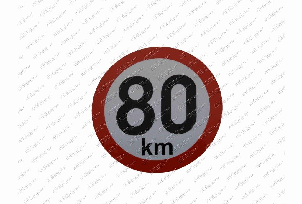 Rychlost 80km samolepící reflexní Ø 15cm