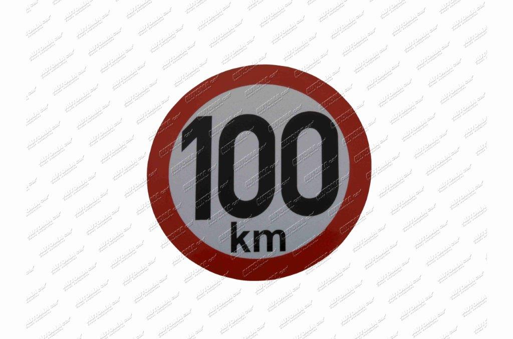 Rychlost 100km samolepící reflexní Ø 15cm