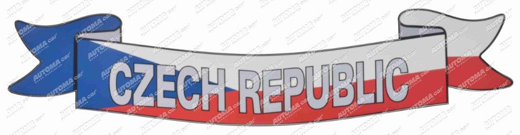 Samolepka vlajka CZECH REPUBLIC velká ( mašle ) 65x15cm