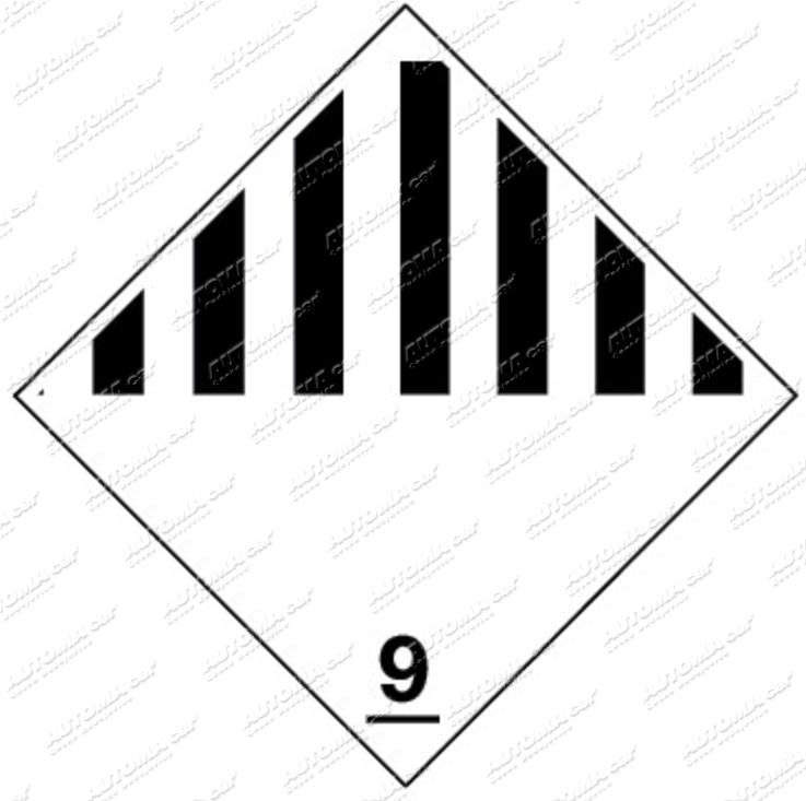 Tabule hořlavé látky tř.9 250x250mm