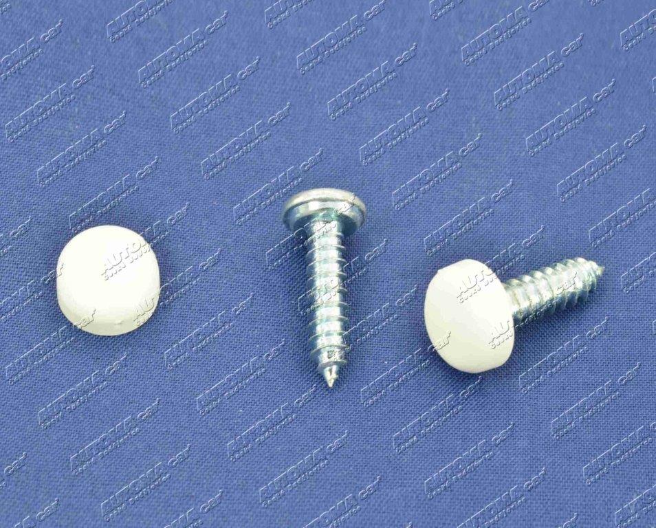 Šroub 4,8x16 na SPZ bílá krytka BERNER