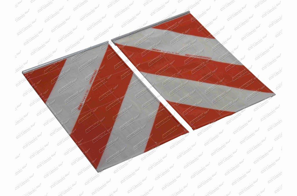 Tabule na hydr.čelo červeno/bílé s lištou