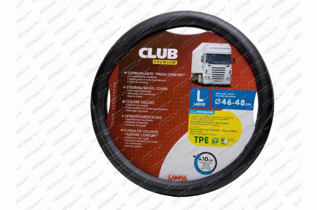 Potah na volant Ø 46-48cm  koženkový černý