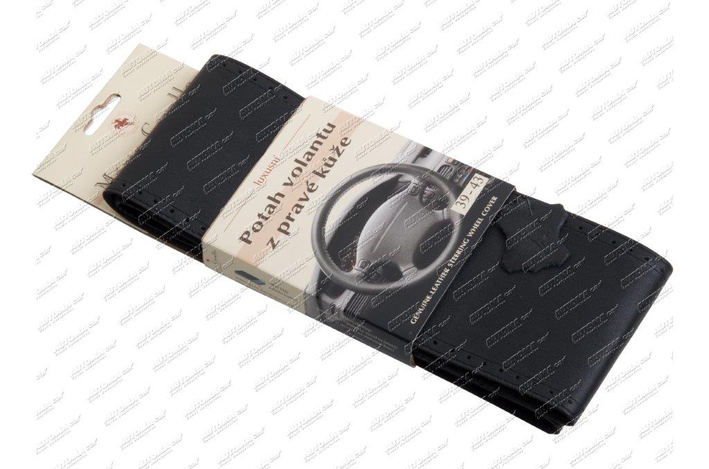 Potah na volant kožený B/ Ø 39-43cm černý