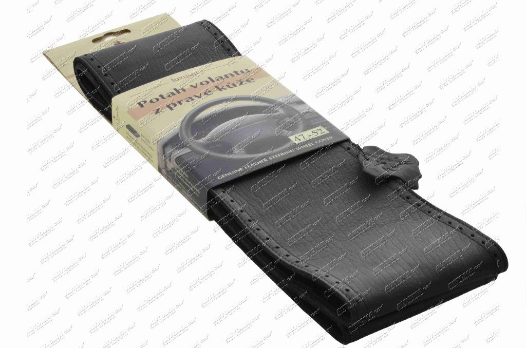 Potah na volant kožený D/ Ø 47-52cm černý 