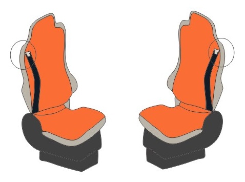 Potah sedačky koženkový Man TGA, TGX 2 pásy 