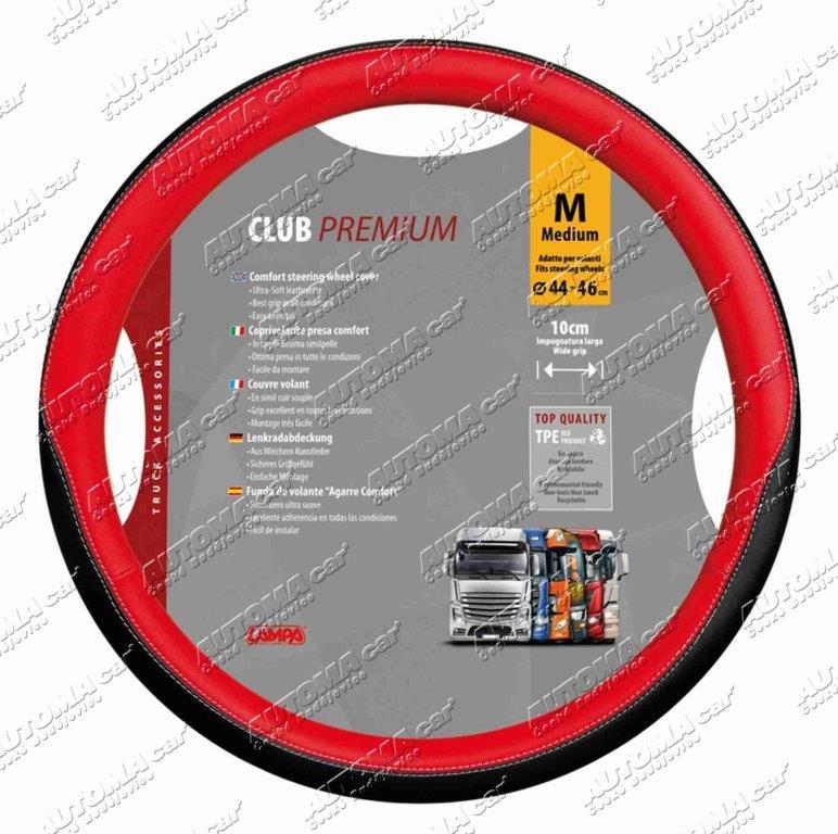 Potah na volant Ø 44-46cm koženkový červený