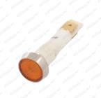 Kontrolka LED 12/24V montážní Ø 10mm žlutá, konektory 6,3mm 
