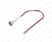 Kontrolka LED 12/24V montážní Ø 10mm modrá, kabel 20cm