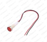 Kontrolka LED 12/24V montážní Ø 10mm červená, kabel 20cm