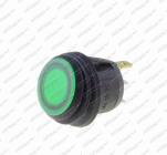 Spínač překlápěcí LED voděodolný 12/24V 10A kulatý zelený IP65