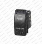 Spínač překlápěcí Rocker LED 12/24V 20/10A Predátory ( mont. otvor 37x21mm )